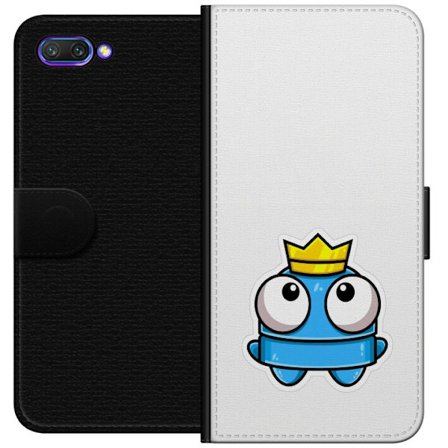 Kompatibel Tegnebogsetui til Honor Honor 10 Blå tegnet figur med krone og store øjne i legende kongelig stil