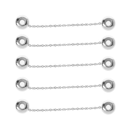 5 stk Sikkerhetskjede Gummibeslag Stopper Spacer Perler