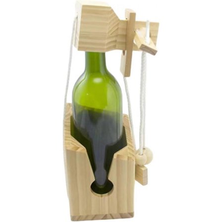 Vin Pussel Vinflaskpussel - Utmanande 3D Vinflaskhållare i Trä och Vinlåspusselspel för Vuxna