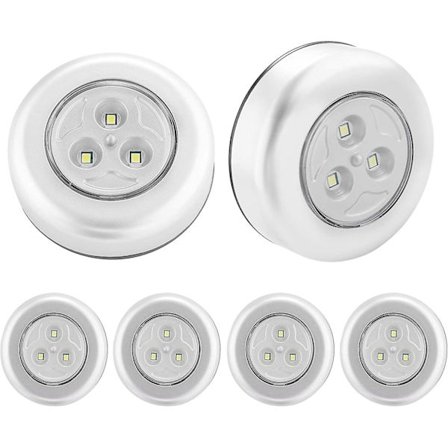 Nattlampa LED-lampa 6st LED Spotlampa Klistermärke Extra