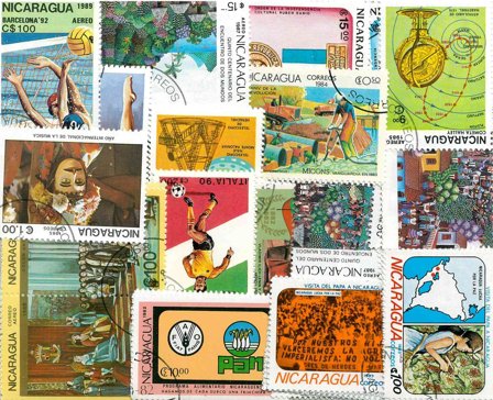 Nicaragua - Frimærkepakke - 85 frimærker i komplette sæt