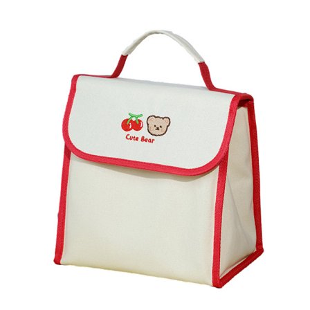 Cartoon söt tote väska, isolerad lunchväska, lunchlåda väska