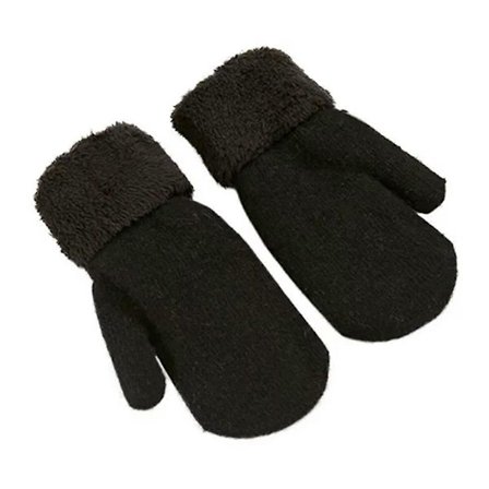 Dam Vintervantar Stickade Handskar Varma Fleecefodrade Vantar Dubbla Ullstickade Handskar