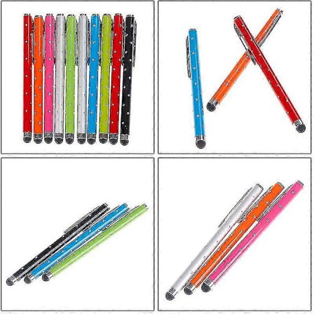 2 stk. Rhinestone Kapacitiv Touch Microfiber Stylus Pen Touch Til Pad Telefon