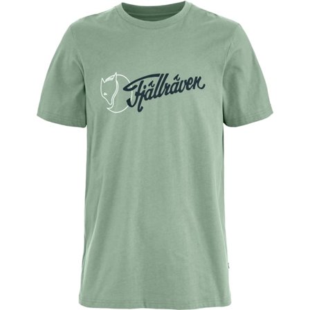 Fjällräven Men's Archive Logo T-Shirt in Misty Green | Size: Large, Organic Cotton