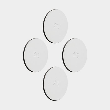 Self-adhesive magnetic plates Silwy Metal-Nano-Gel-Pads, Ø6.5 cm, white, 4-pack for Silwy Clever
