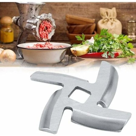 2 kpl lihamyllyn terää, vaihtoterät sähkö- tai käsikäyttöiseen lihamyllyyn, ruostumattomasta teräksestä valmistetut lihamyllyn terät 48 mm