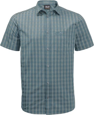 Jack Wolfskin Men's Hot Springs Shirt Men short-sleeved sweaters Green M