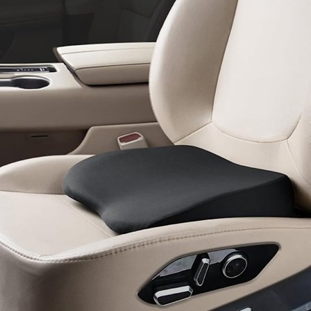 2-i-1 Bilkudde för Körning – Sittdyna i Memory Foam och Ländryggsstöd, Komfortkudde för Svanskota och Ryggsmärta_TF_TF