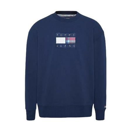 Tommy Jeans Men& Clothing Sweatshirts Blue Ss23 Blå, Herre