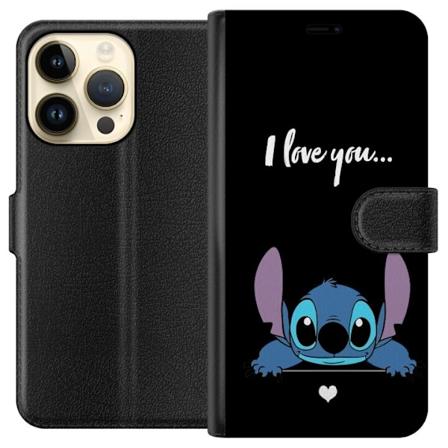 Apple iPhone 15 Pro Tegnebogsetui Stitch Jeg Elsker Dig