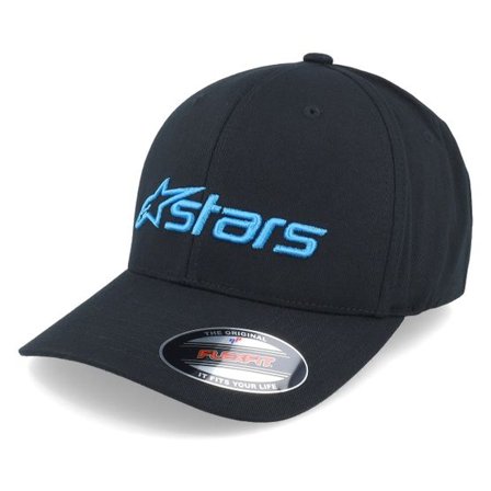 Alpinestars - Svart flexfit Keps - Blaze 2.0 Hat Black/Blue Flexfit @ Hatstore