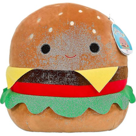 Stor 40 cm Carl Cheeseburger - Offisiell Plysj - Myk og Kosete Mat Fylt Dyrleke - Perfekt Gave til Barn (FMY)
