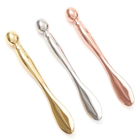 ING 2 i 1 Kosmetisk Spatel 3 Stykker Øjenmassager Maske Spatel Ansigtscreme Ske Makeup Spatel Hudpleje Applikator Kosmetisk Ske Metal Mini Makeup