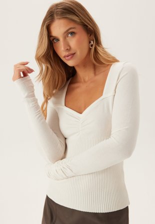 BUBBLEROOM-Knitted Sweetheart Top-M
