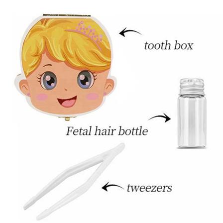 Baby tandkasse, træ børn opbevaringssamling tandbeholder4#