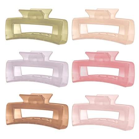 Fyrkantig hårklämma, hårklämma för kvinnor, matt hårklämma