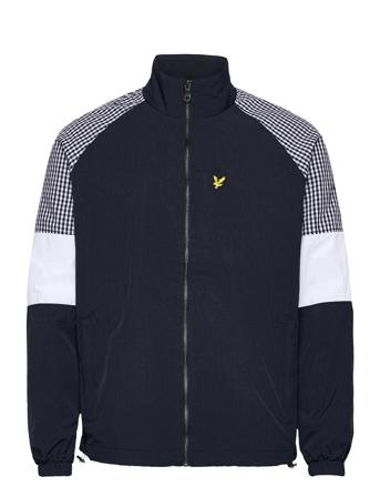 Gingham Mix Track Jacket Blue Lyle & Scott