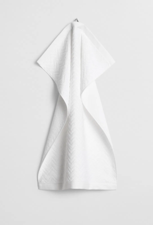 GANT Herringbone Håndkle Fiskeben Hvit 70x140