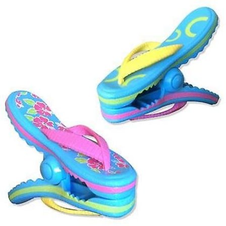 Flip-flops strandhandduksklämma Bärbar handduksklämma$söt strandhandduk vindtät klämma$söt strandhandduksklämma i form av flip-flop