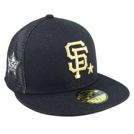 New Era - MLB Svart trucker Keps - San Francisco Giants MLB All Star Game 59FIFTY Black Mesh Fitted @ Hatstore