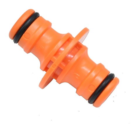 -6 Styk Dobbelt Han-Slangekobling Slangetilbehør Til At Sammenføje Have-Slangeslange (orange)