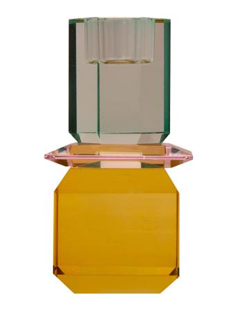 Crystal Candle Holder Home Decoration Candlesticks & Lanterns Candlesticks Yellow C'est Bon