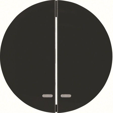 Hager 16272045 Vippa för R.1 och R.3 Tvådelad vippa, svart, utan påtryck, Strömbrytare & vägguttag