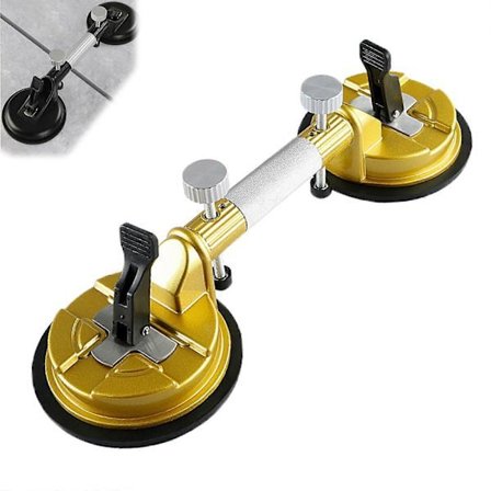 Bordplade Nivelleringsklemmer, Justerbar Samlingsjustering med Vakuumsugekopper, Samlingsniveller til Nivellering, Granitglas, Gul