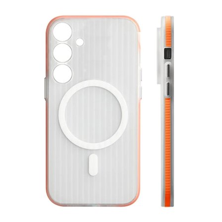 Samsung S24 Plus Case Corrugated Anti-slip Magnetic - Orange
