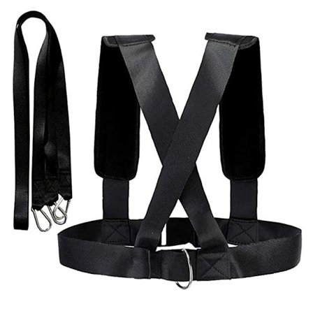 Släde sele, justerbar däckdragsele, fysisk träning, fotbollsträningsutrustning, dragsele för män och kvinnor