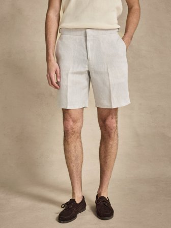 John Henric Men's Sandfarbene Shorts Regular Fit Size 52