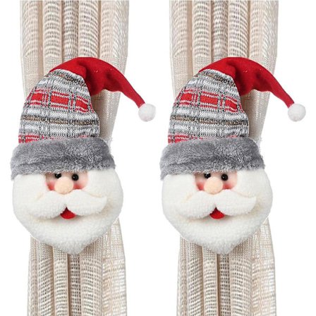 2 stk Julegardin Spænder Tie Back Juletema Elg Snemand Hjem Dekoration Cafe Kontor Juledekoration