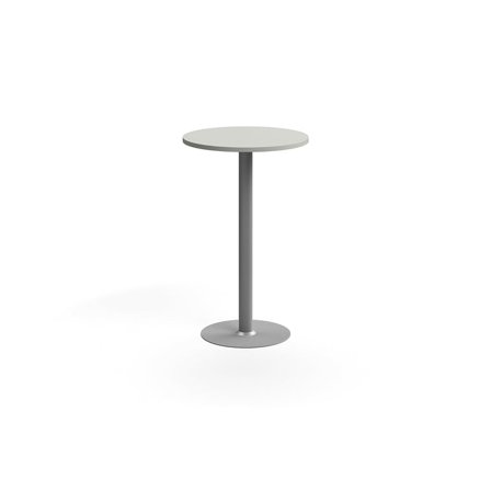 Stehtisch VERTICUS, Ø700x1100 mm, Hellgrau/Silber