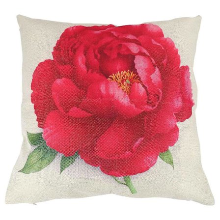 Vintage Blommigt Linne Dekorativ Kuddfodral Kuddeöverdrag Hem Soffa Dekorativ