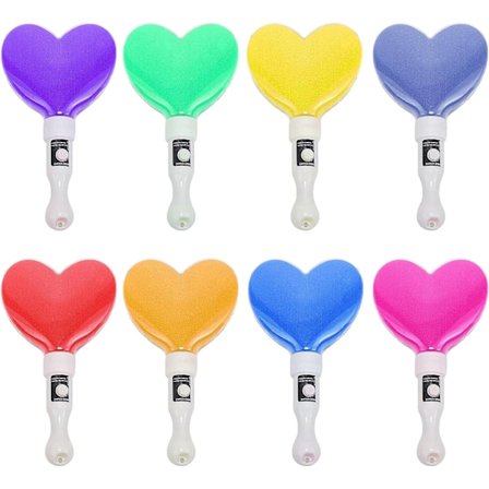 Hjerteformede LED-lysstave med 3 multifunktionelle blinkende tilstande til Halloween, fødselsdag, bryllup, pool, koncert og begivenhed