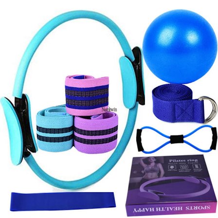 Pilates Kit Pilates Essential Kit til Kvinder Pilates Ringe Bold Sæt Modstandsbånd Mere til Hjemmetræning