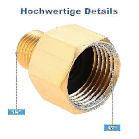 Utomhus Campingspis Övergång 1/2 "r X 1/4 "lks Mässing LPG Gasadapterkontakt För Gaskök Gasslang Gasspis Grill Ersättning