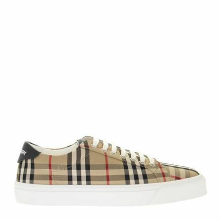 Burberry Vintage Check and Leather Sneakers inbo, Herre, Størrelse: 42 EU