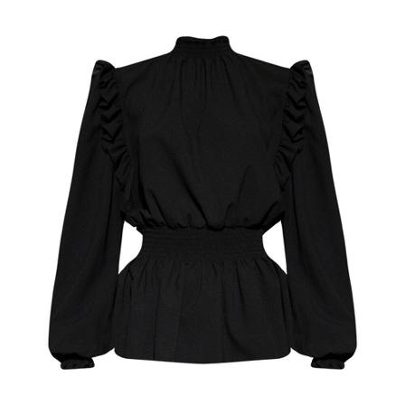 Versace Jeans Couture Shirt with ruffles Sort, Dame