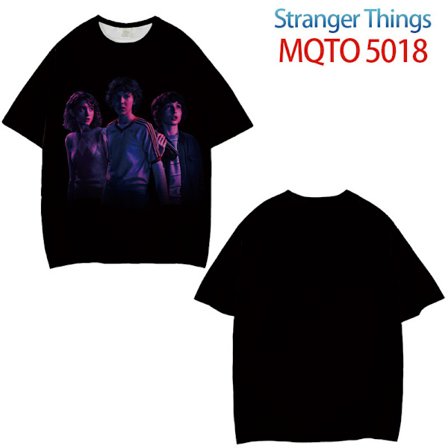 Stranger Things Trykket Kortarmet T-skjorte - Størrelse XXL - Stil 40