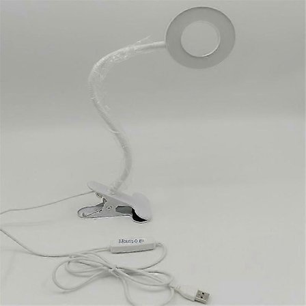 Justerbar svingarm LED skrivebordslampe for lesing og studier [D]