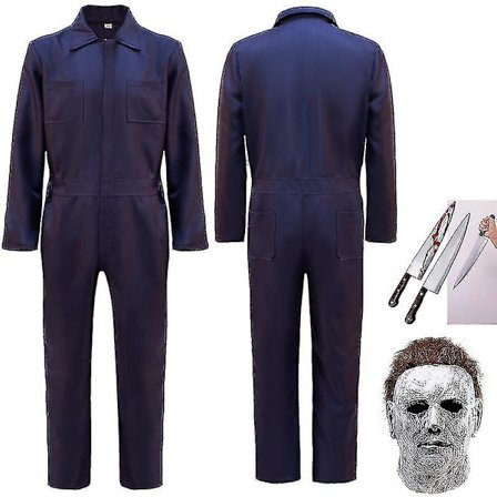 Halloween Michael Myers kostym Moonlight Panic Skräck Killer Cosplay kostym