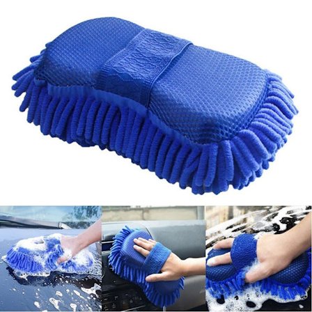 Car Microfiber Chenille Auto Wash Sponge Care Tvättborste Pad Rengöringsverktyg