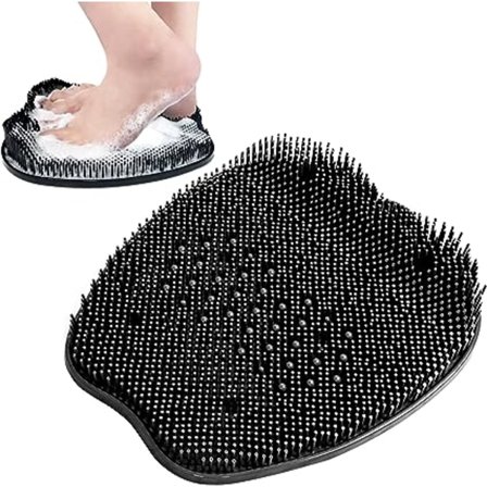 Stor fotrengörare för duschen, massagematta, fotrengörare duschborste fötter med sugkopp för duschgolv, skrubbermassageapparat, för fotvård/fotspa