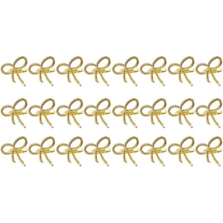 24 st Set Enkla Serie Guld Servett Ring Fjäril Knyta Spänne Hotell Restaurang Tyg Mun Metall
