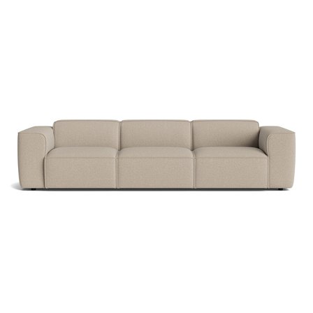 Aura XL 3-Sitzer-Sofa in Aurora Beige, einfarbig, modernes Design, bequeme Polsterung, elegantes Wohnzimmermöbel, zeitloser Stil, 73cm Höhe