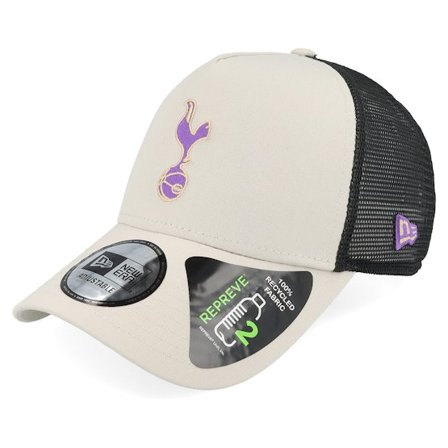 New Era - Football - Beige - trucker - Cap - Tottenham Hotspur Seasonal Stone/Black A-frame Trucker - Hatstore