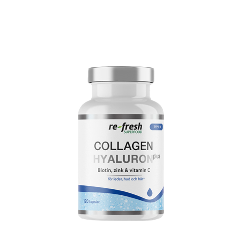 Re-Fresh Superfood Collagen Hyaluron Plus 120 kapslar zink