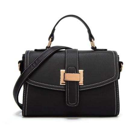 Kvinner Dame Håndveske Liten Firkantet Veske Mote Skulder Enkel Messenger Bag Black